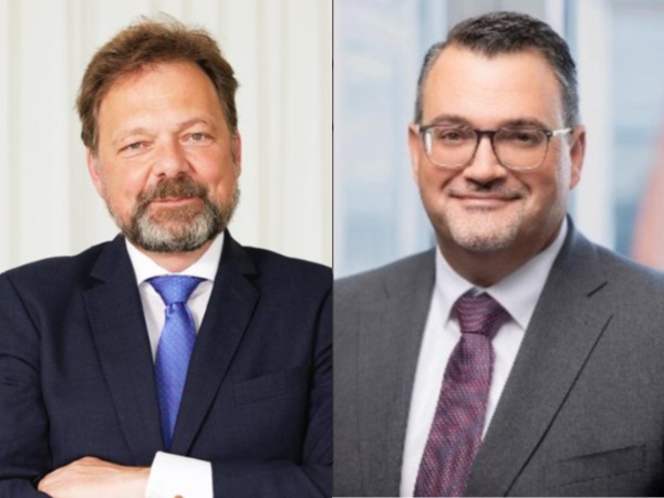 German Ambassador Philipp Ackermann (left) and Oliver Burkhard, CEO Thyseenkrupp Marine Systems (Photo/ ANI)