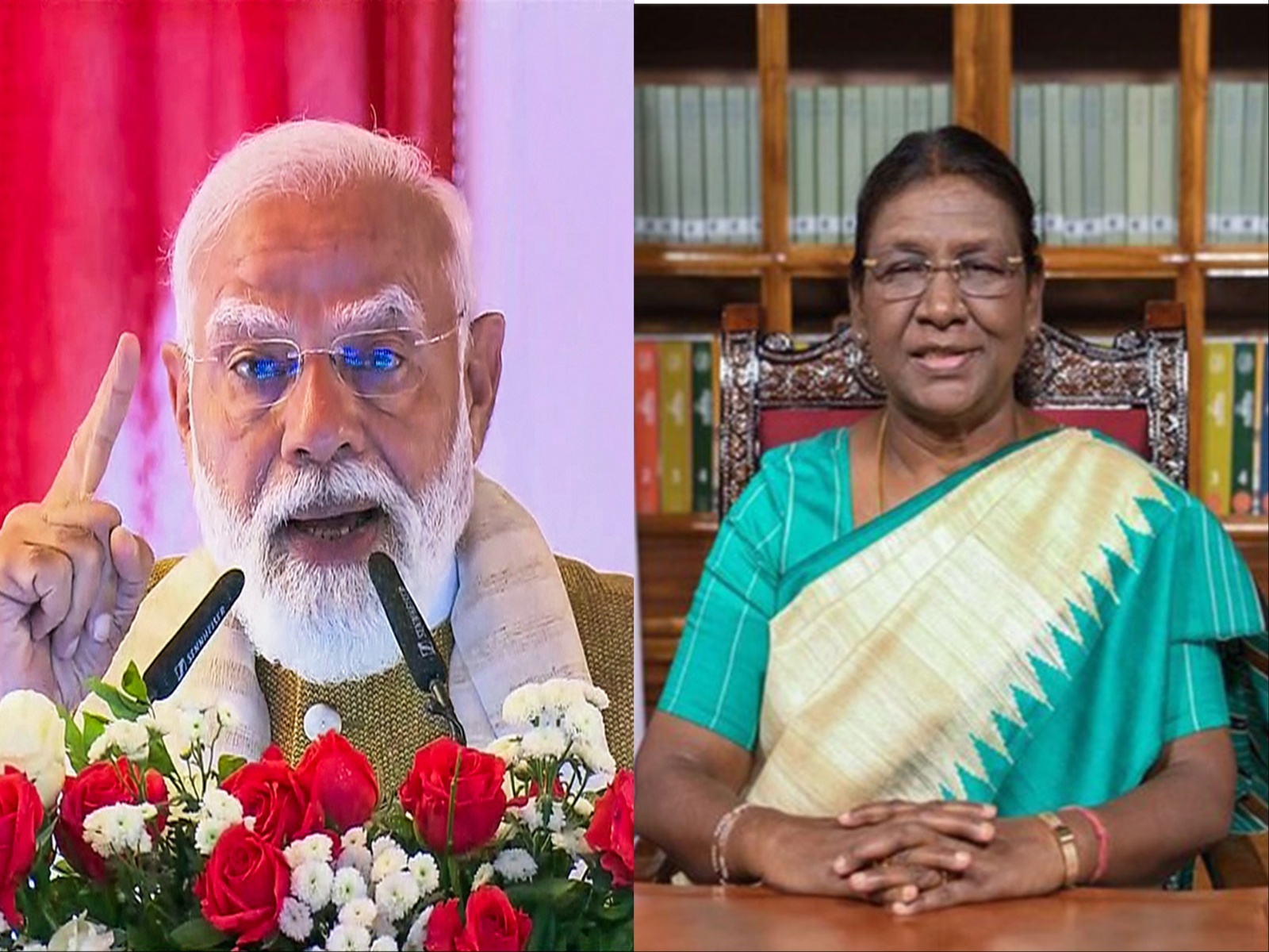 Prime Minister Narendra Modi and President Droupadi Murmu (File photo/ANI)