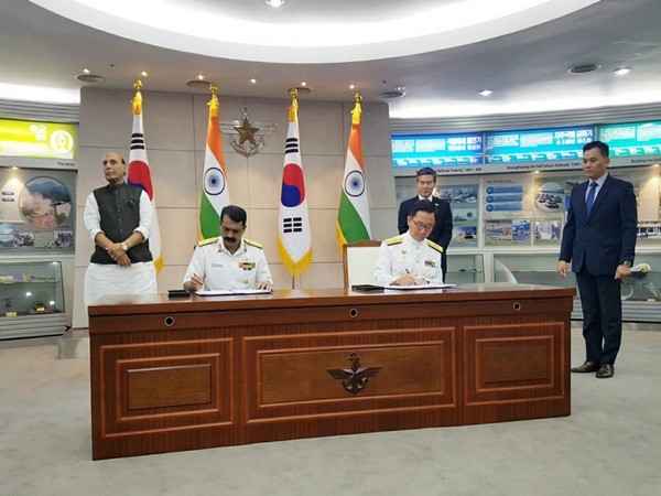 India and South Korea sign two MoUs on Friday to boost defence cooperation (Picture Credits: Defence Ministry/Twitter)