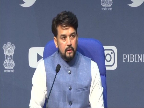 Union Minister Anurag Thakur addressing a press conference in New Delhi on Wednesday. Photo/ANI