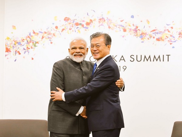 Prime Minister Narendra Modi and South Korean President Moon Jae-in holds a bilateral on the sidelines of G20 on Friday. (Photo credit: Raveesh Kumar twitter)