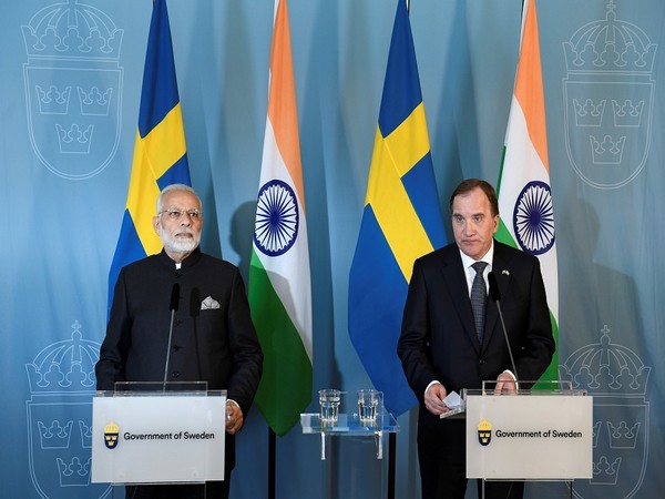 Prime Minister Narendra Modi with Prime Minister Stefan Lofven (Photo Credit - Reuters)