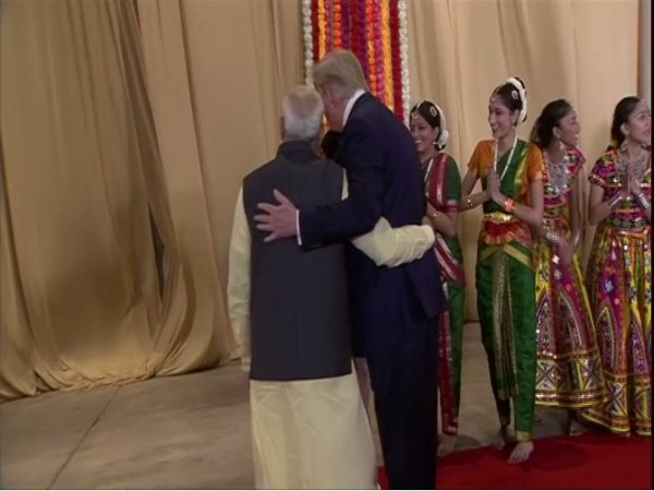 Prime Minister Narendra Modi and US President Donald Trump posing with a kid for selfie. Photo/ANI 