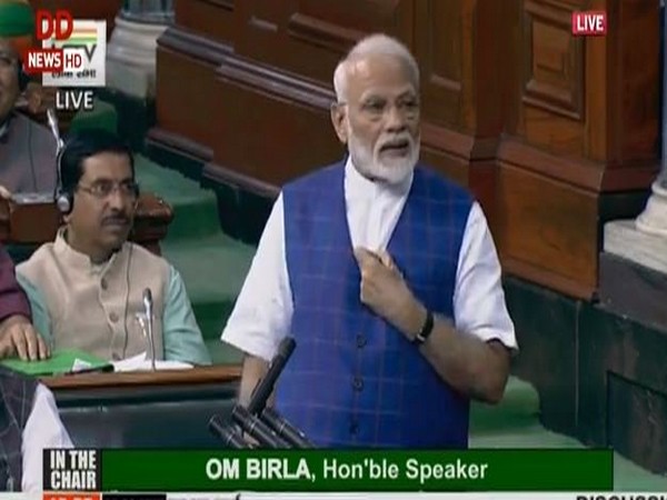 Prime Minister Narendra Modi speaking at Parliament on Tuesday.