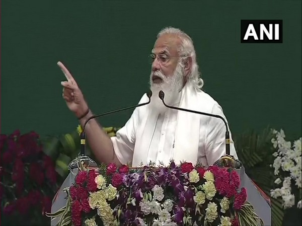 Prime Minister Narendra Modi speaking in Chennai on Sunday.