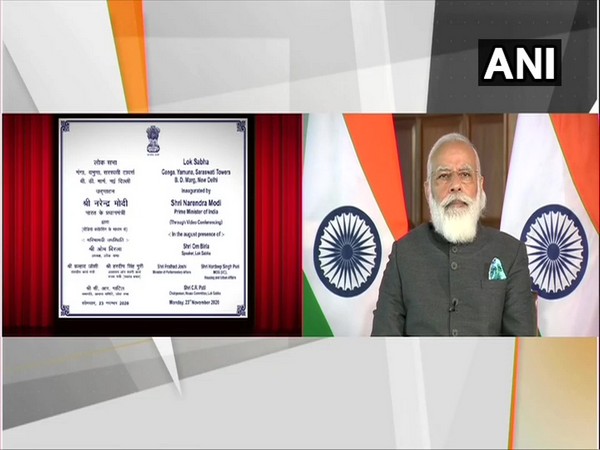 Prime Minister Narendra Modi on Monday inaugurated multi-storeyed flats for MPs located at Dr BD Marg in New Delhi. [Photo/ANI]