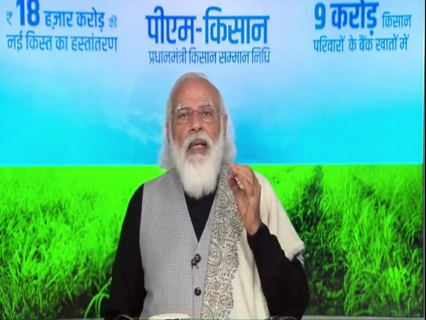 PM Narendra Modi addressing farmers on Friday.