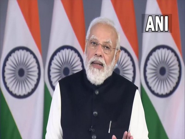 Prime Minister Narendra Modi addressing WEF Davos Agenda 2022.