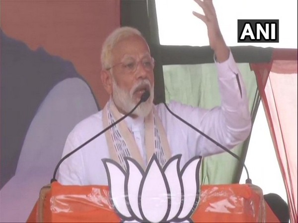 Prime Minister Narendra Modi in Jabalpur in Madhya Pradesh