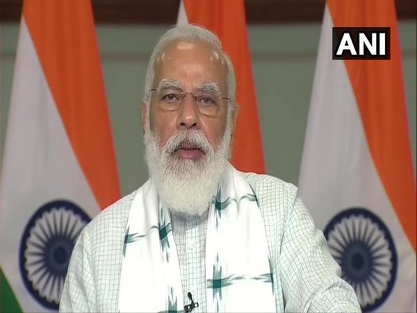 Prime Minister Narendra Modi speaking at the webinar on Thursday. Photo/ANI