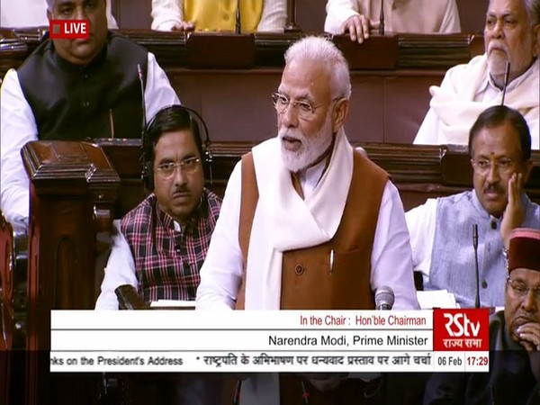 Prime Minister Narendra Modi speaking in the Rajya Sabha on Thursday.