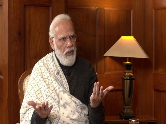 Prime Minister Narendra Modi in an exclusive interview to ANI on Wednesday. (Photo/ANI)