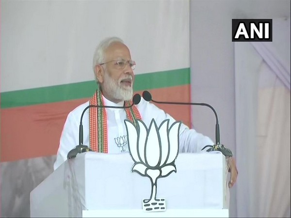 Prime Minister Narendra Modi addressing a rally in Akola, Maharashtra on Wednesday. (Photo/ANI)