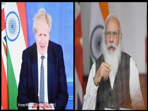 UK Prime Minister Boris Johnson and PM Narendra Modi