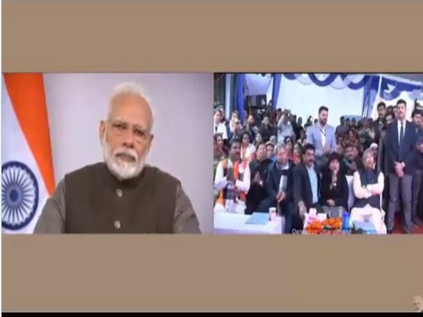 PM Narendra Modi gets emotional while interacting with a beneficiary of PMBJP. [Photo/ANI]