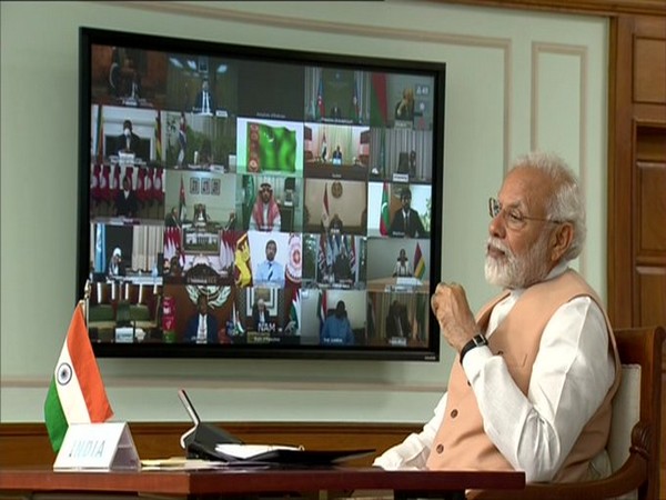 Prime Minister Narendra Modi during the online Non-Aligned Movement (NAM) Contact Group Summit on Monday. Photo/ANI