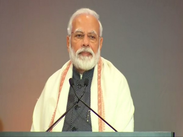 Prime Minister Narendra Modi addressing a gathering in New Delhi on Monday. Photo/ANI