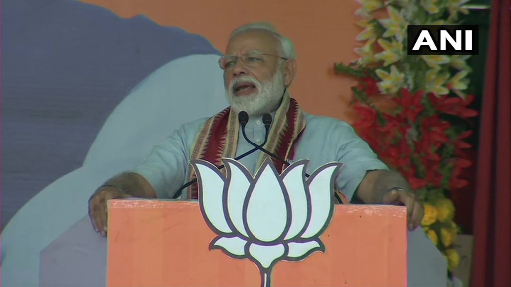Prime Minister Narendra Modi addressing a rally in Kalahandi on Tuesday.