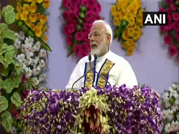 Prime Minister Narendra Modi addressing the 56th convocation ceremony at IIT Madras on Monday.