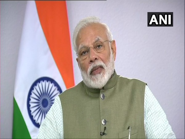 PM Modi addressing a convention on 'Conservation of Migratory Species of Wild Animals' at Gandhinagar via video conference. (Photo/ANI)