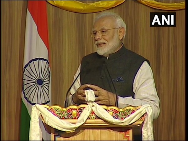 PM Narendra Modi at the Royal University of Bhutan in Thimphu on Sunday.