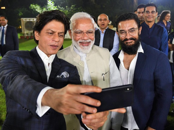 Actors Shah Rukh Khan and Aamir Khan with Prime Minister Narendra Modi in New Delhi on Saturday.