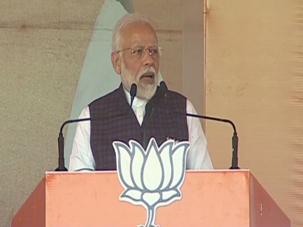 Prime Minister Narendra Modi speaking at an election rally in New Delhi on Tuesday. Photo/ANI