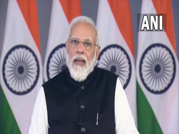 Prime Minister Narendra Modi addressing WEF Davos Agenda 2022.