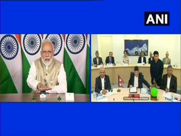 Prime Minister Narendra Modi jointly inaugurates South Asia’s first cross-border pipeline with Nepal Prime Minister KP Sharma Oli via video conferencing on Tuesday