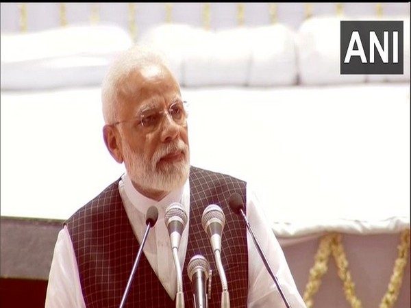 Prime Minister Narendra Modi speaking at the condolence meeting in New Delhi on Tuesday, Photo/ANI