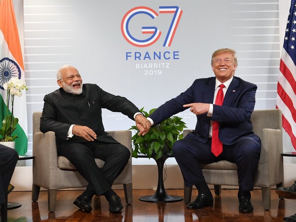 United States President Donald Trump with Prime Minister Narendra Modi during a bilateral meeting on the sidelines of the G7 summit in France