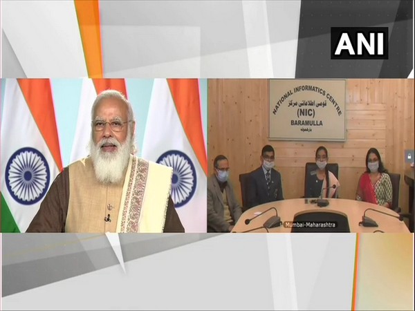 Prime Minister Narendra Modi interacting with PMRBP awardees on Monday via video conferencing.