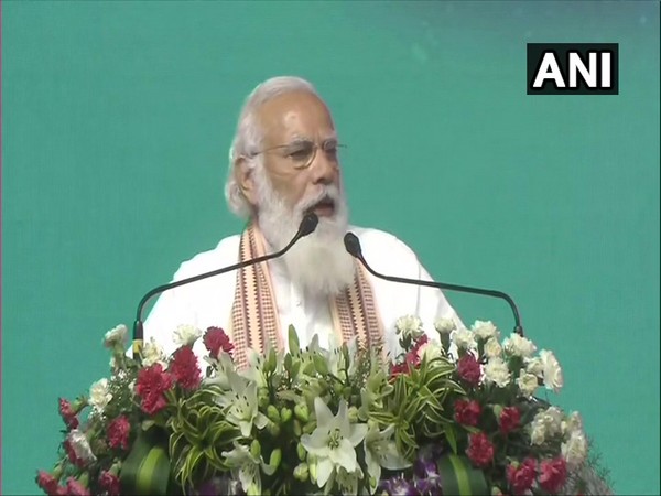 Prime Minister Narendra Modi speaking at the event in Coimbatore on Thursday.