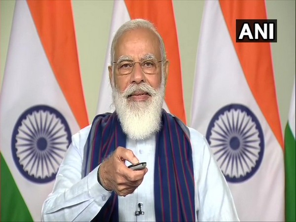 Prime Minister Narendra Modi on Sunday laid the foundation stone of rural drinking water supply projects in Uttar Pradesh. [Photo/ANI]