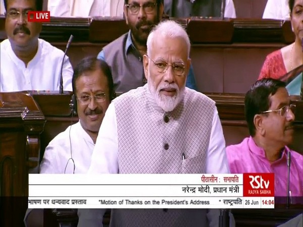Prime Minister Narendra Modi addressing in Rajya Sabha on Wednesday.