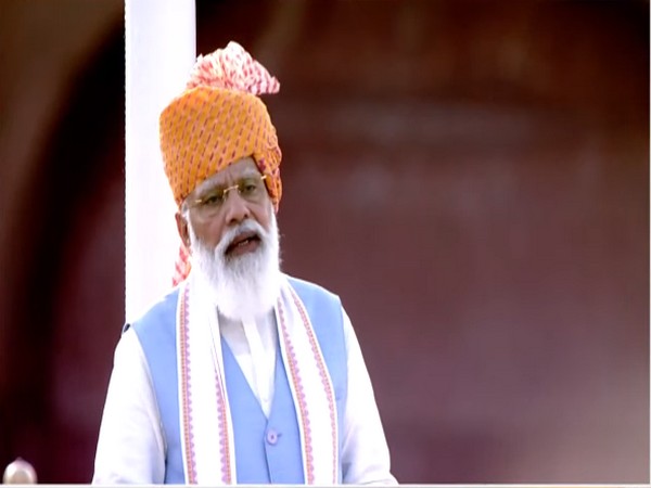 Prime Minister Narendra Modi at Red Fort. (Photo/ANI)