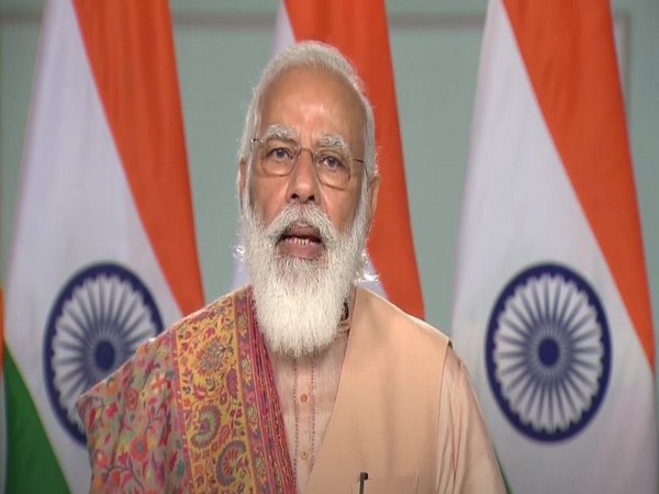 Prime Minister Narendra Modi speaking after unveiling 'Statue of Peace' on Monday.