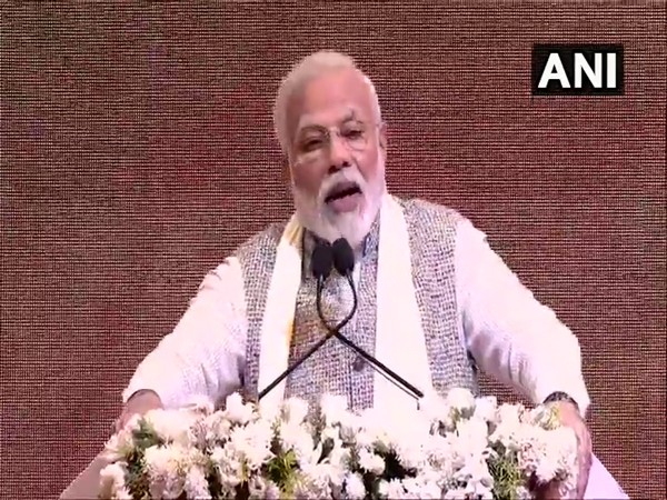 Prime Minister Narendra Modi speaking at an event in Varanasi on Sunday.