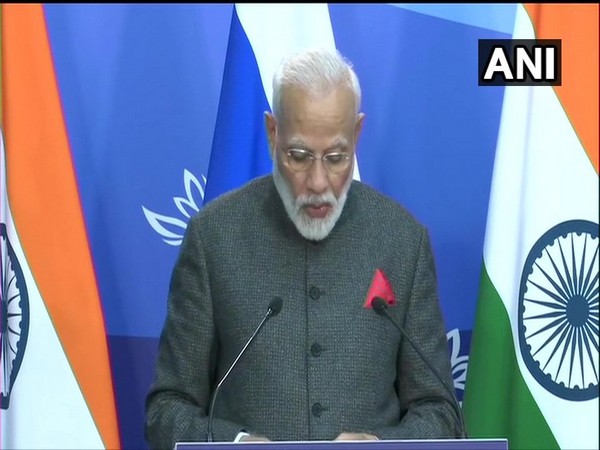 Prime Minister Narendra Modi addresses the 20th Annual India-Russia Summit in Vladivostok on Wednesday