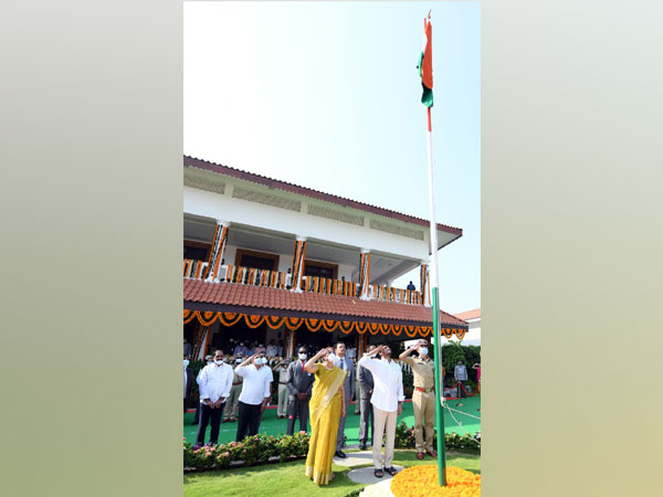Andhra Pradesh CM YS Jagan Mohan Reddy at the event on Sunday. Photo/ANI