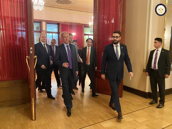 Afghanistan NSA Hamdullah Mohib with Russia's Security Council Secretary Nikolai Patrushev in Moscow (Photo Credit - Office of National Security Council, Afghanistan
