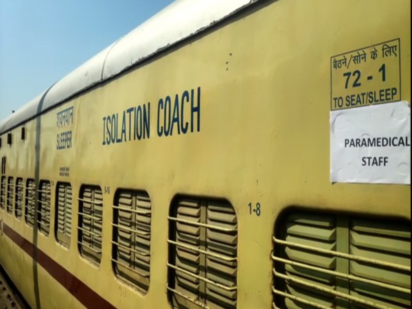 An isolation coach at Moradabad Railway Junction. Photo/ANI