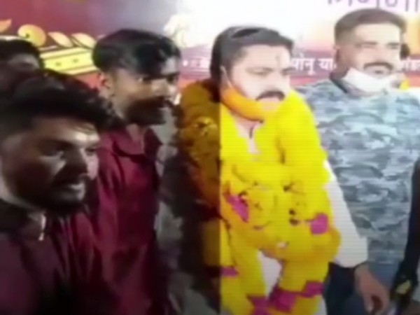 BJP Yuva Morcha district president Mridul Dwivedi. (Source: viral video)