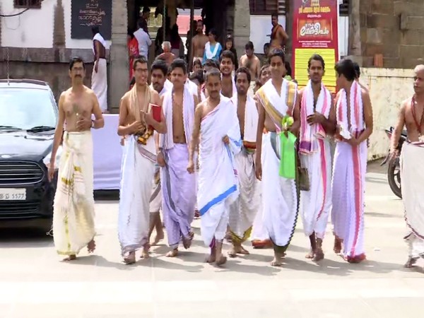 Vedic Scholars at the Murajapam rituals in Sree Padmanabhaswamy temple in Kerala