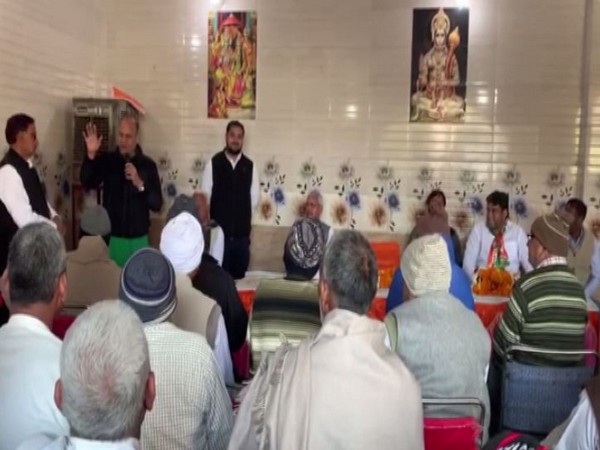 Mukesh Sharma, Congress candidate from Vikaspuri Assembly constituency during an address at a small gathering here on Saturday.