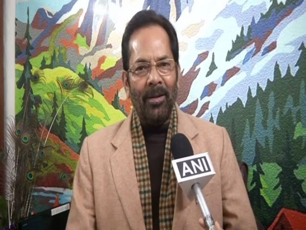 Minister of minority affairs Mukhtar Abbas Naqvi speaks to ANI in New Delhi [Photo/ANI]