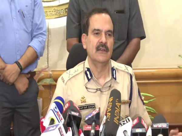 Mumbai Commissioner of Police Parambir Singh speaking to reporters on Saturday. Photo/ANI