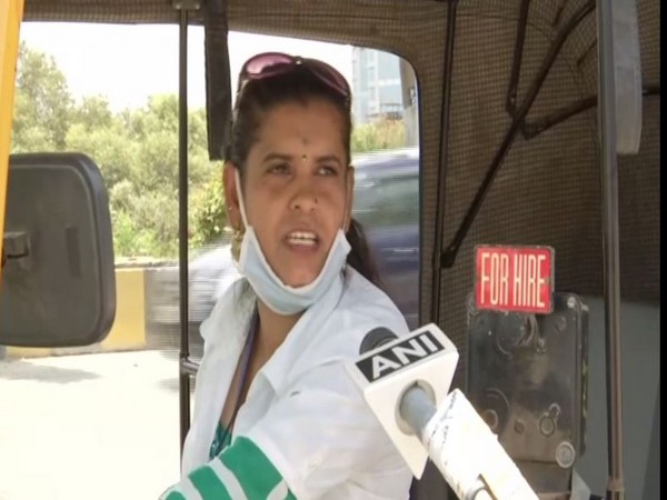 Shital Sarode, auto-rickshaw driver, speaking to ANI in Mumbai on Monday. Photo/ANI