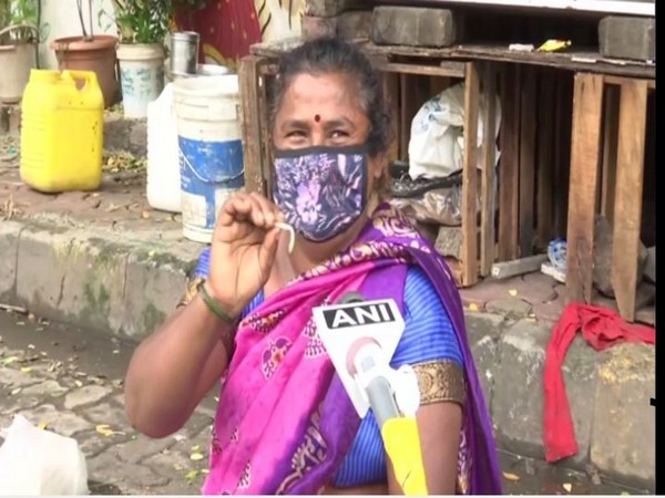 Kanta Murti, the woman who stood in heavy rain for seven hours to avert the accident due to open manhole on August 4. Photo/ANI