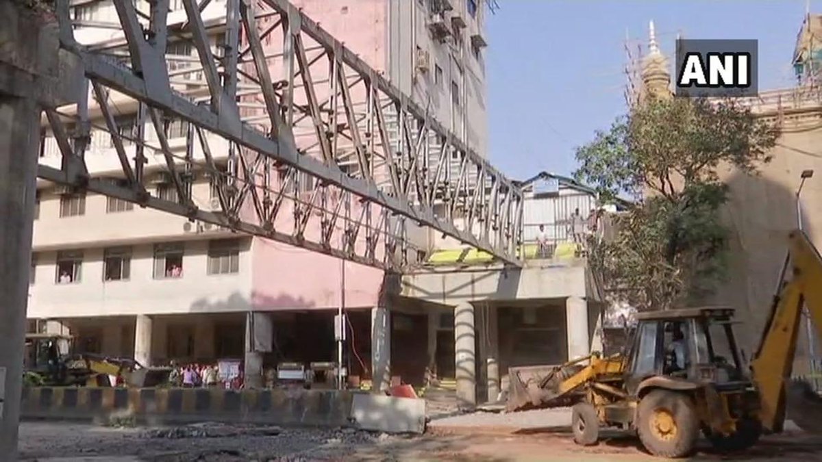 CST Foot Overbridge, a portion of which collapsed on Thursday